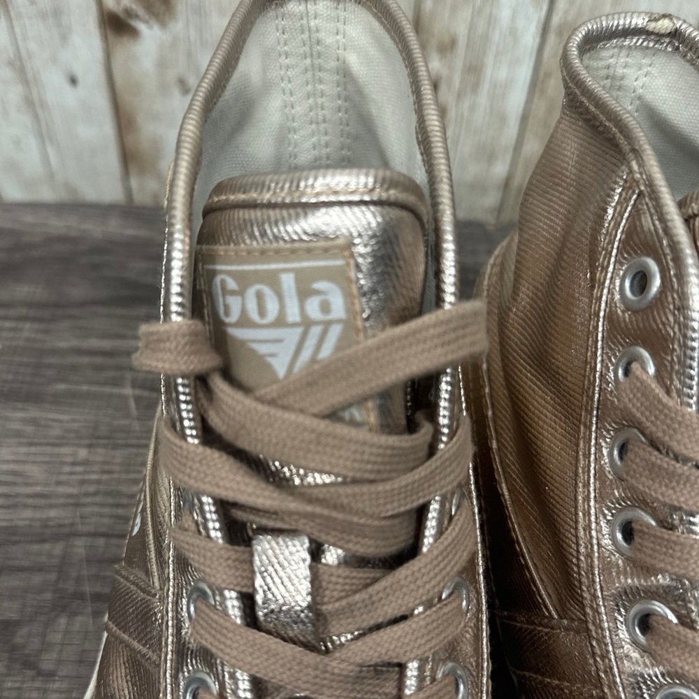 Gola Coaster Gold Metallic High Tops [S9711] - Picture 8 of 15